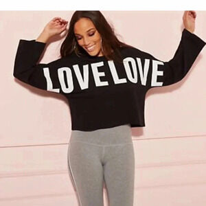 Soho | Oversized Love Cropped Sweatshirt